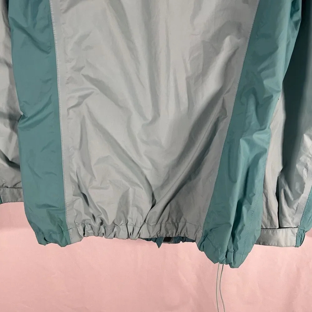 Columbia Jacket Women's Medium Green Blue Full Zip Hooded Hook Loop - Picture 10 of 11